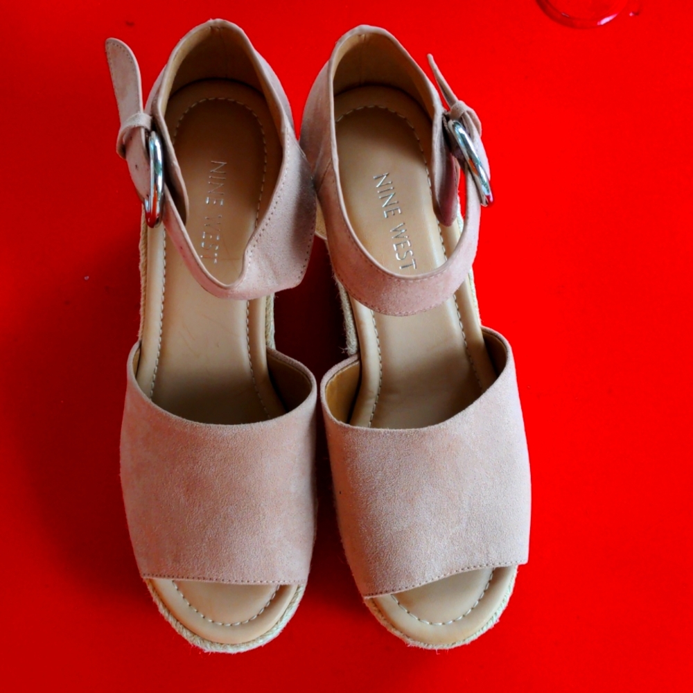 Nine West leather suede sandals.